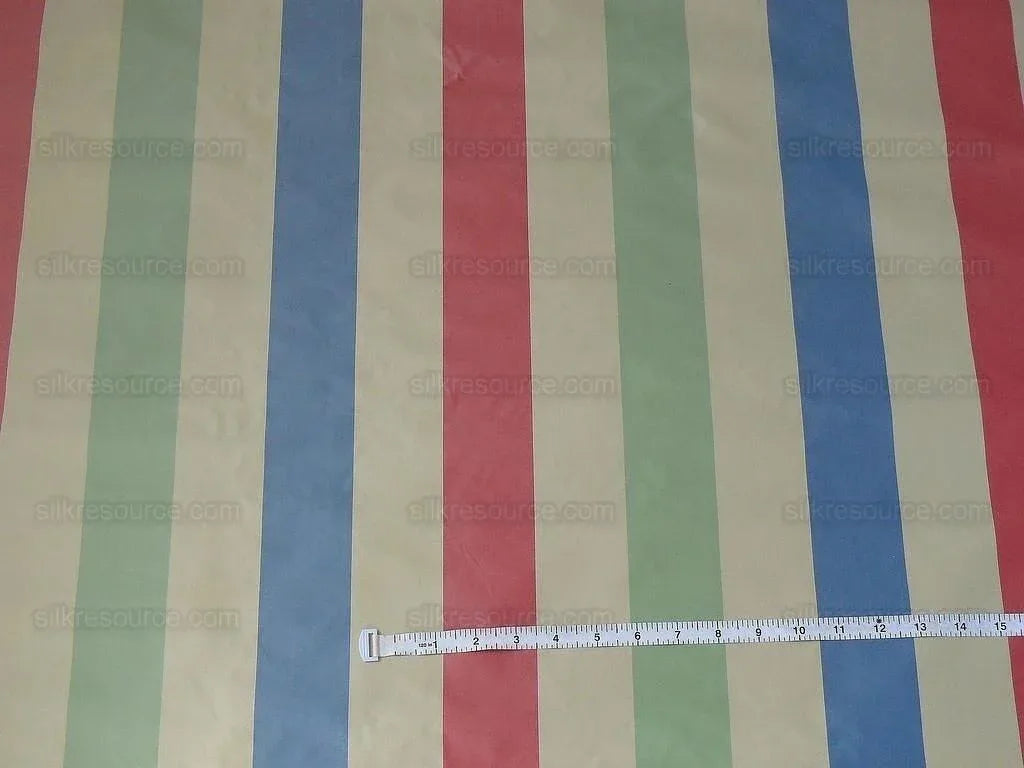 Lee Jofa Sublime Silk Stripe "jewel" Mint Rose Pink Green Sky Blue On Ivory White MSRP USD 216/Y