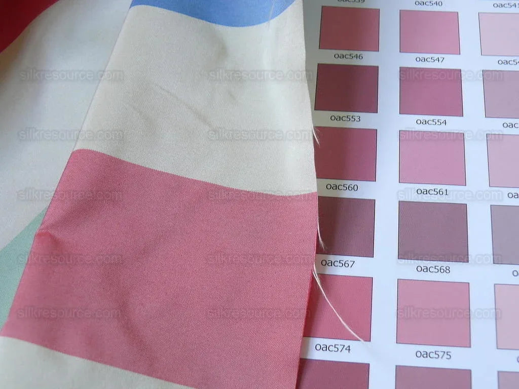 Lee Jofa Sublime Silk Stripe "jewel" Mint Rose Pink Green Sky Blue On Ivory White MSRP USD 216/Y