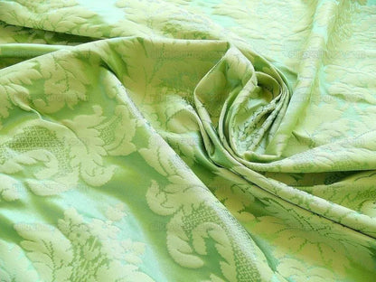 Lee Jofa Scala Silk Damask Willow Spring Green Classic Silk Bty