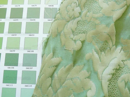 Lee Jofa Scala Silk Damask Willow Spring Green Classic Silk Bty
