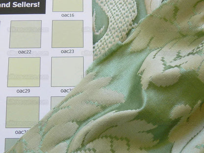 Lee Jofa Scala Silk Damask Willow Spring Green Classic Silk Bty