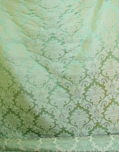 Lee Jofa Scala Silk Damask Willow Spring Green Classic Silk Bty