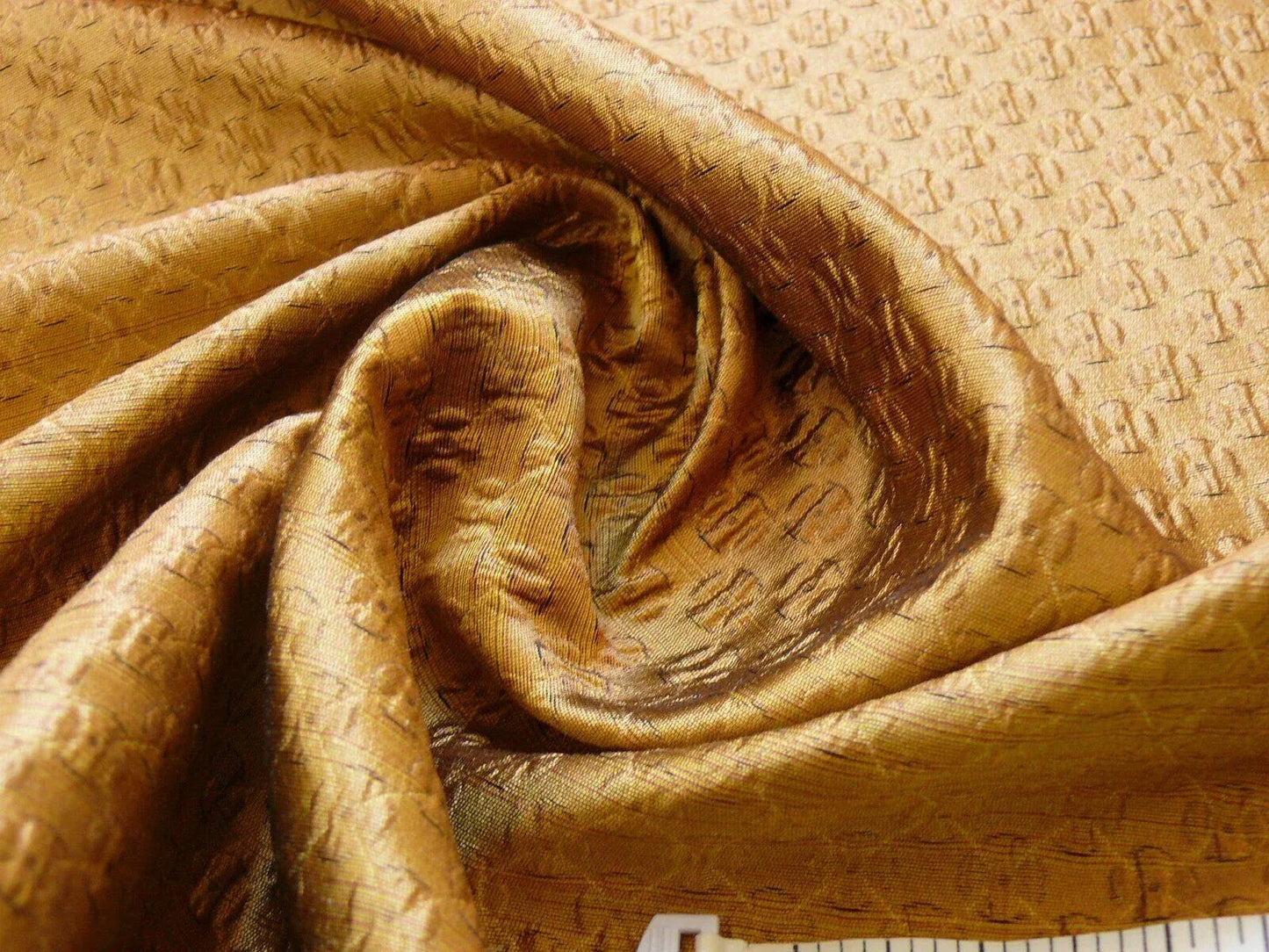 LEE JOFA ZEN SILK "GOLD" COPPER RED SILK MINI PLUM FLOWER 7.8Y M