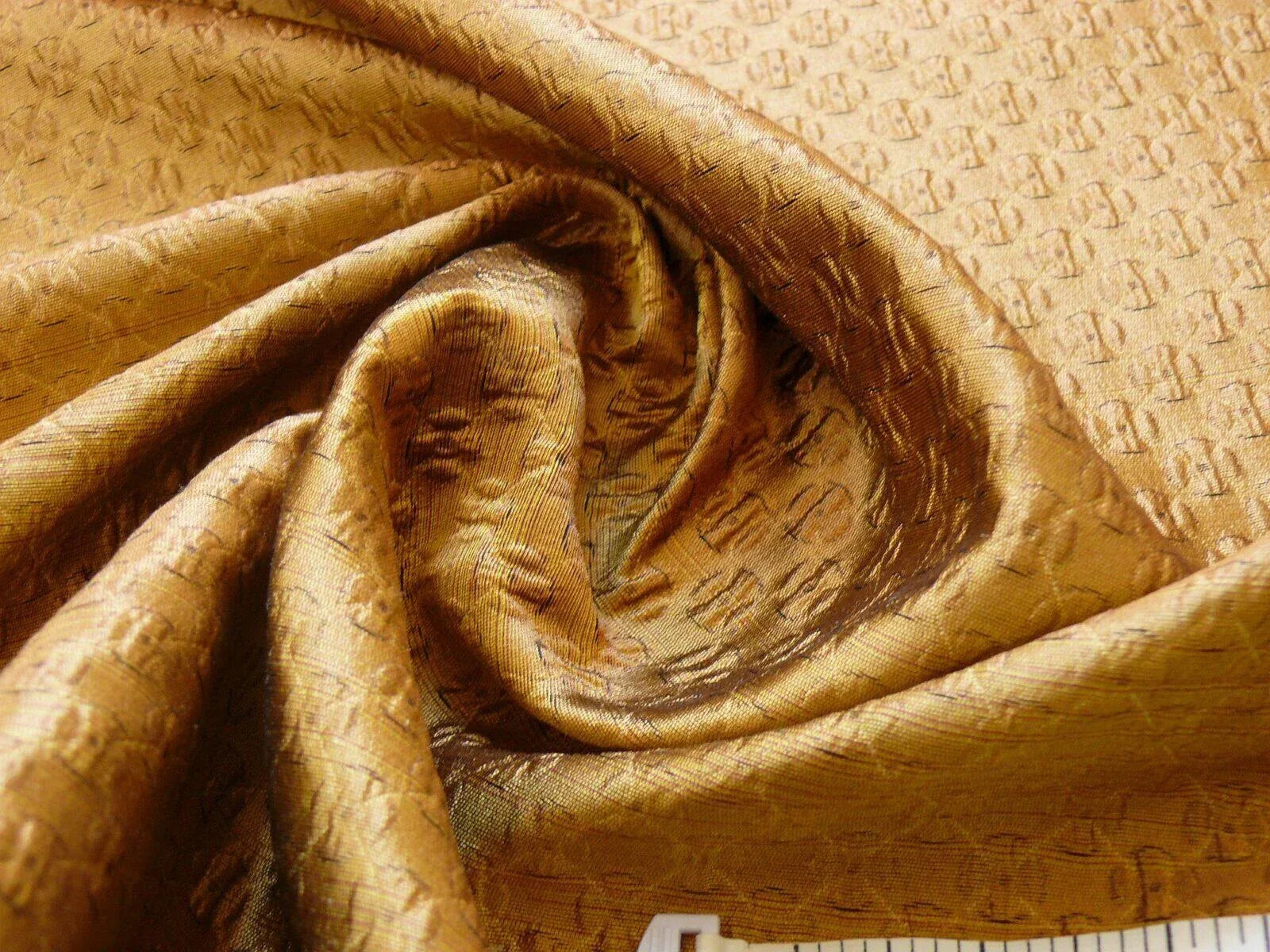 LEE JOFA ZEN SILK "GOLD" COPPER RED SILK MINI PLUM FLOWER 7.8Y M