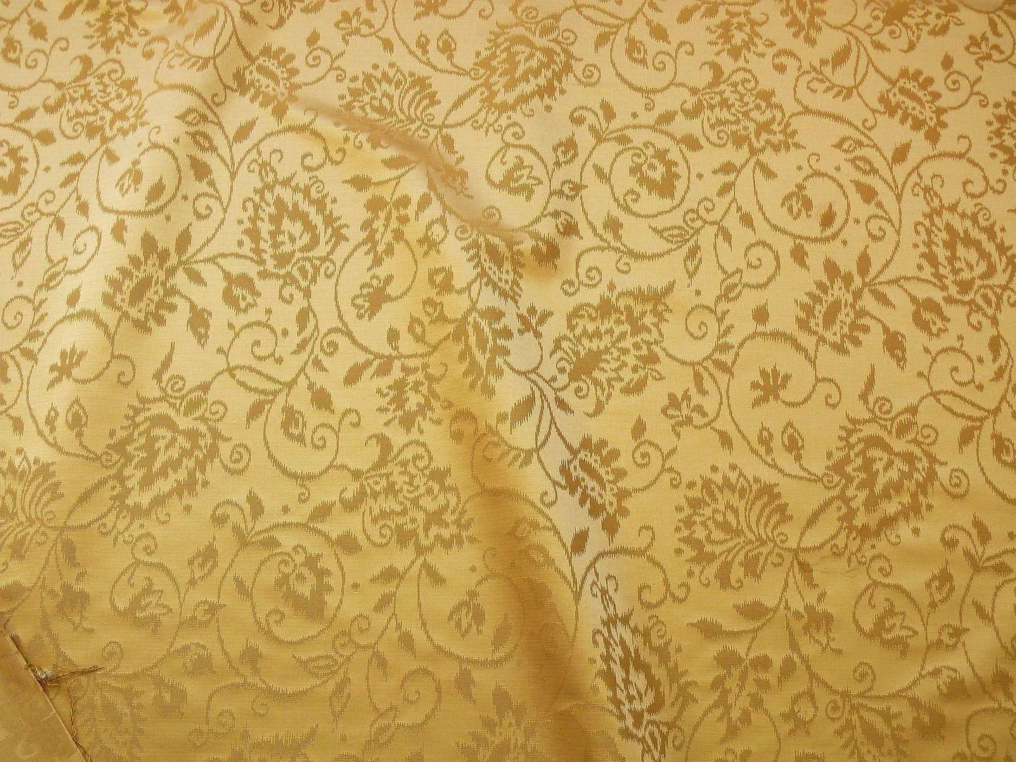 Lee Jofa Shangri-la Damask "bronze" Gold Paisley Wool and Silk Historical Design Reversible MSRP USD 216