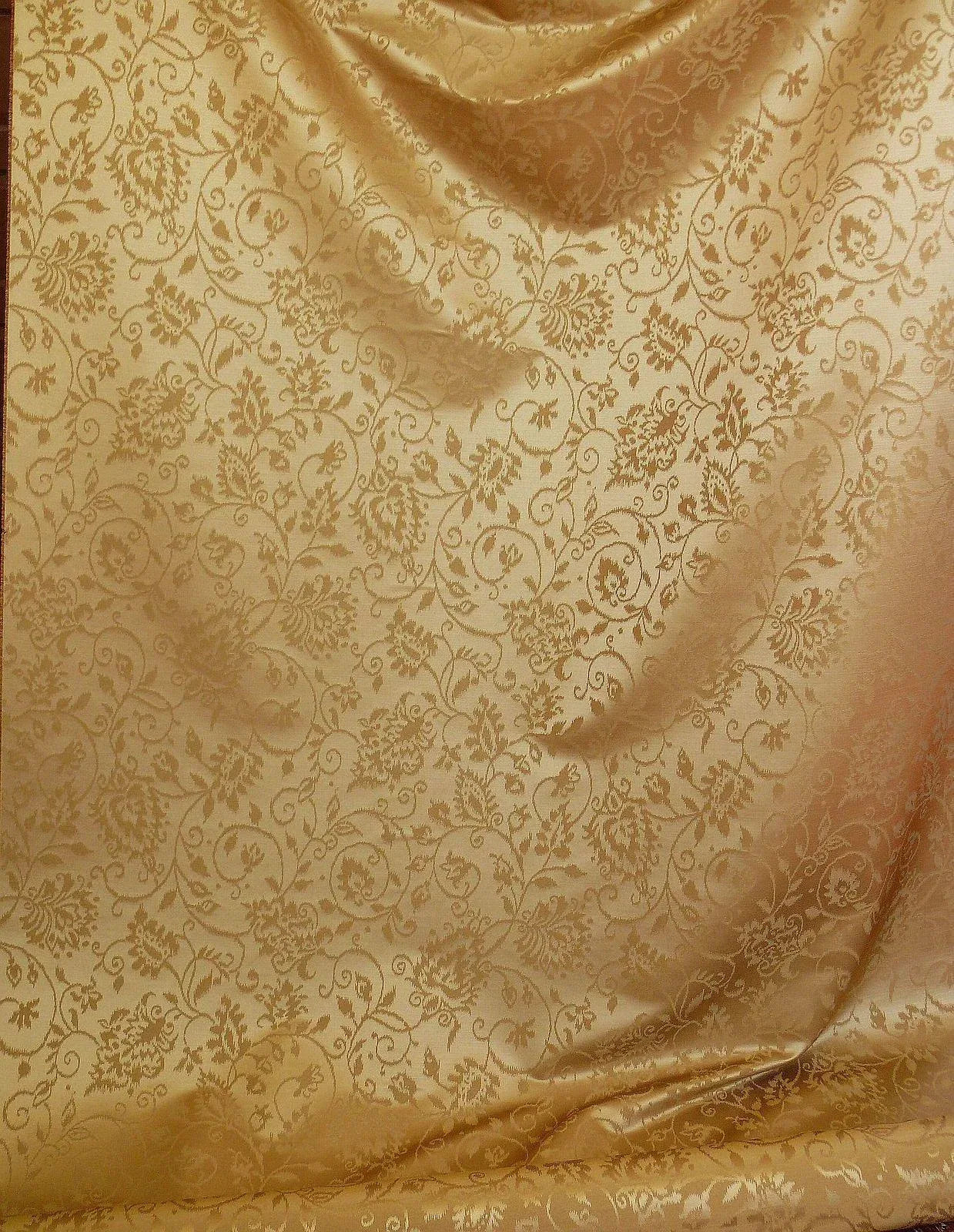 Lee Jofa Shangri-la Damask "bronze" Gold Paisley Wool and Silk Historical Design Reversible MSRP USD 216