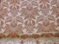 LEE JOFA VILLA LAMTE DAMASK PUMPKIN WHITE GRAND MSRP$196/Y