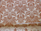 LEE JOFA VILLA LAMTE DAMASK PUMPKIN WHITE GRAND MSRP$196/Y