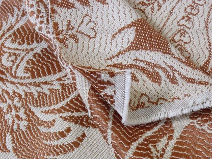 Lee Jofa Villa Lamte Damask Pumpkin Orange Cotton White Grand  MSRP USD 196/Y