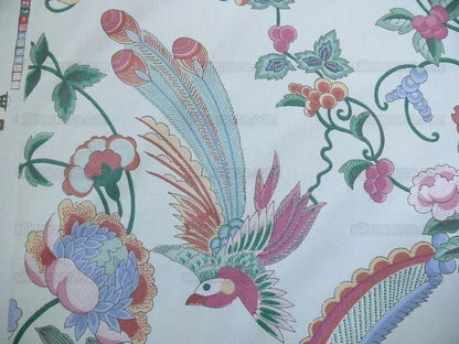 Bty Lee Jofa Oriental Dream Chinoisery Print Birds Grapes Lotus