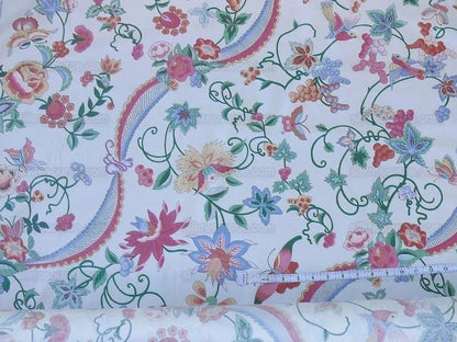 Bty Lee Jofa Oriental Dream Chinoisery Print Birds Grapes Lotus