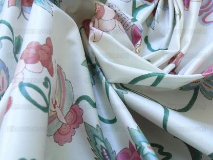 Bty Lee Jofa Oriental Dream Chinoisery Print Birds Grapes Lotus