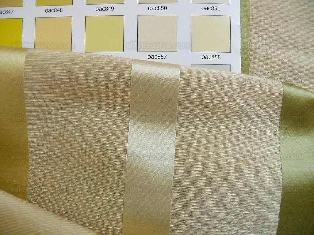 By Yard Kravet Mandalay Stripe Gem Linen &amp; Silk Green Gold Beige MSRP 200+/Y
