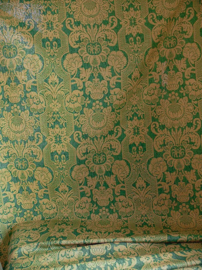 Bty Lee Jofa Croome Damask Linen Print Emerald Green MSRP USD 168/Y