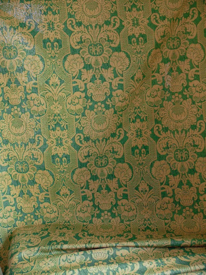 Bty Lee Jofa Croome Damask Linen Print Emerald Green MSRP USD 168/Y