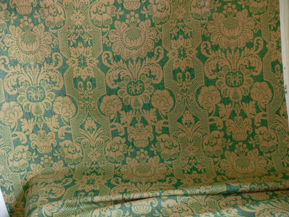Bty Lee Jofa Croome Damask Linen Print Emerald Green MSRP USD 168/Y