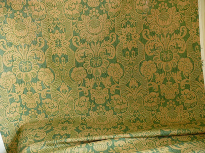 Bty Lee Jofa Croome Damask Linen Print Emerald Green MSRP USD 156/Y