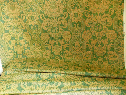 Bty Lee Jofa Croome Damask Linen Print Emerald Green MSRP USD 156/Y