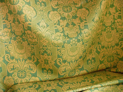 Bty Lee Jofa Croome Damask Linen Print Emerald Green MSRP USD 156/Y