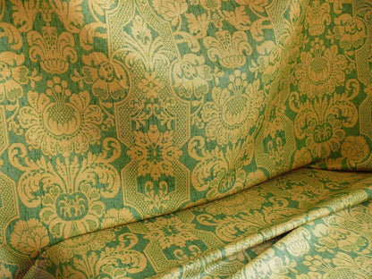 Bty Lee Jofa Croome Damask Linen Print Emerald Green MSRP USD 156/Y