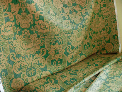 Bty Lee Jofa Croome Damask Linen Print Emerald Green MSRP USD 168/Y