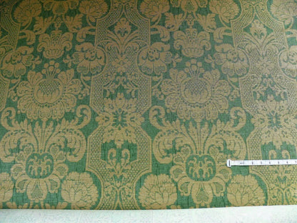 Bty Lee Jofa Croome Damask Linen Print Emerald Green MSRP USD 168/Y