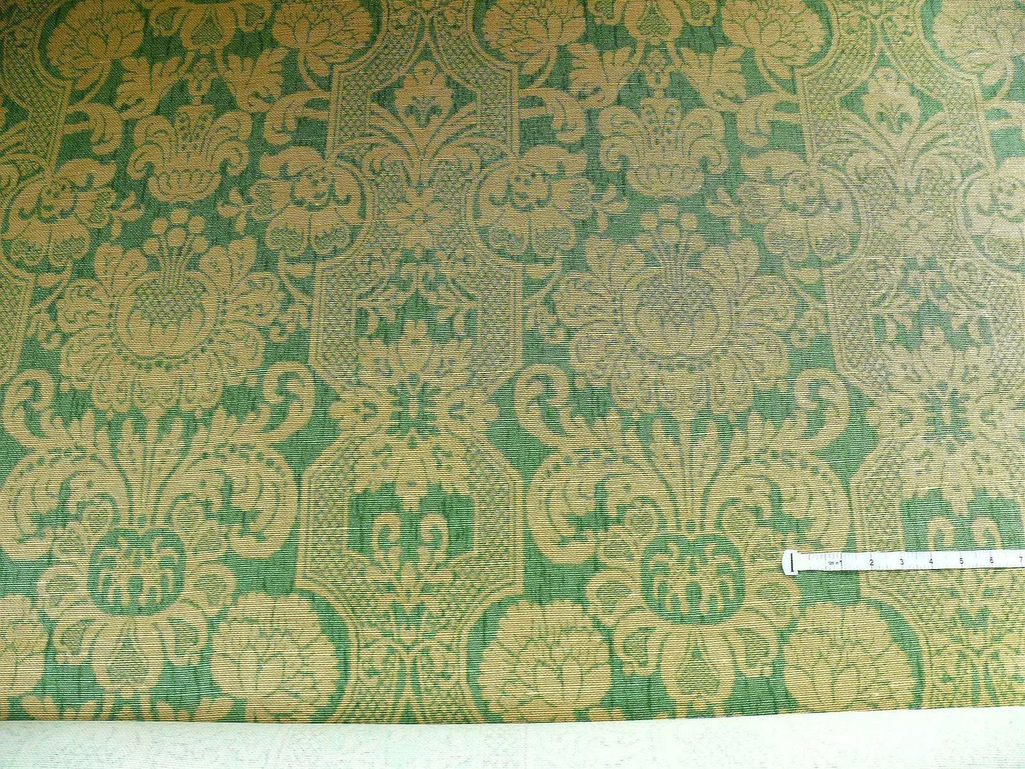 Bty Lee Jofa Croome Damask Linen Print Emerald Green MSRP USD 156/Y