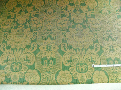 Bty Lee Jofa Croome Damask Linen Print Emerald Green MSRP USD 156/Y