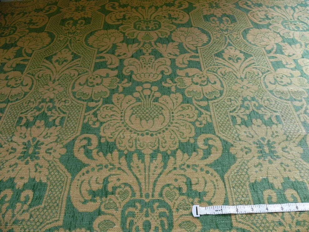 Bty Lee Jofa Croome Damask Linen Print Emerald Green MSRP USD 168/Y