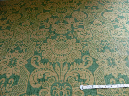 Bty Lee Jofa Croome Damask Linen Print Emerald Green MSRP USD 168/Y