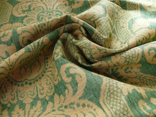 Bty Lee Jofa Croome Damask Linen Print Emerald Green MSRP USD 168/Y
