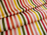 Lee Jofa Glentworth Copper Candy Red Green Yellow Pink Stripe Silk Bty