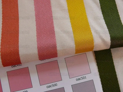 Lee Jofa Glentworth Copper Candy Red Green Yellow Pink Stripe Silk Bty