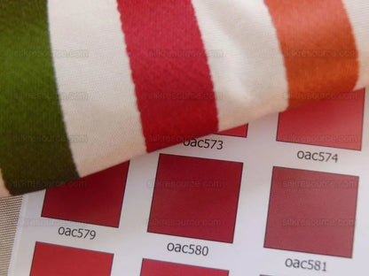 Lee Jofa Glentworth Copper Candy Red Green Yellow Pink Stripe Silk Bty