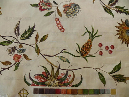 Lee Jofa Calimere Silk Print "ivory" Jasmine Ivory Off White