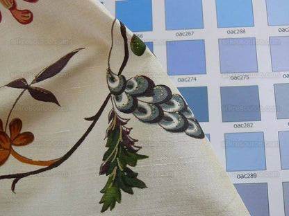 Lee Jofa Calimere Silk Print "ivory" Jasmine Ivory Off White