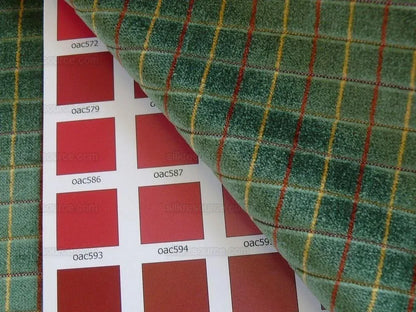 by yard Lee Jofa Figaro Velvet Check Forest Green Check Fr Italy