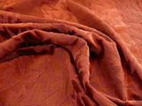 By yard Lee Jofa Groundworks Calypso Velvet Russet Jazzy Orange Stripe Cut Velvet MSRP USD 296/Y