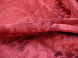 by yard Lee Jofa Groundworks Calypso Velvet Garnet Red Jazzy Cut Velvet Stripe MSRP USD 296/Y