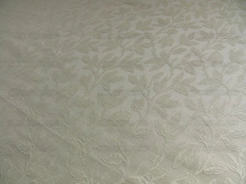By yard Lee Jofa Gracefield Damask "LINEN" Taupe Grey Foliage Vine Art Nouveau from France MSRP 156/Y