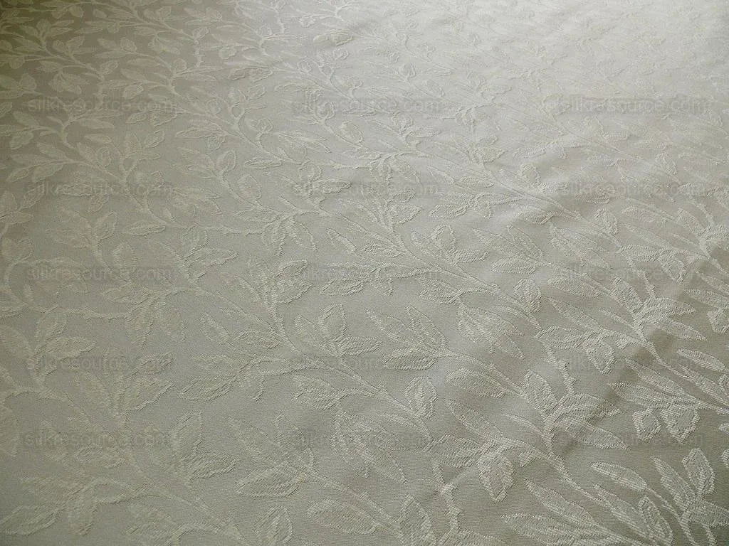 By yard Lee Jofa Gracefield Damask "LINEN" Taupe Grey Foliage Vine Art Nouveau from France MSRP 156/Y