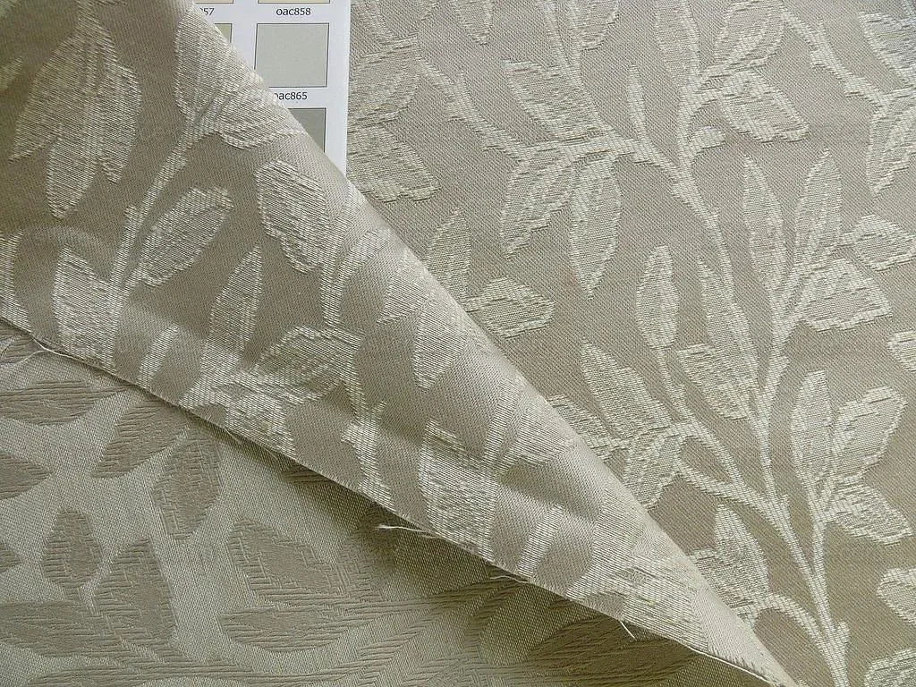 By yard Lee Jofa Gracefield Damask "LINEN" Taupe Grey Foliage Vine Art Nouveau from France MSRP 156/Y