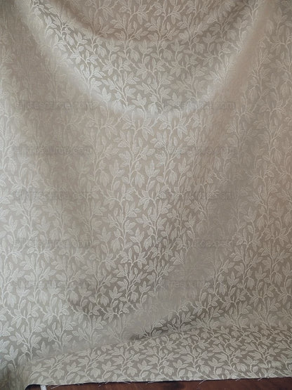 By yard Lee Jofa Gracefield Damask "LINEN" Taupe Grey Foliage Vine Cotton Art Nouveau from France MSRP 156/Y