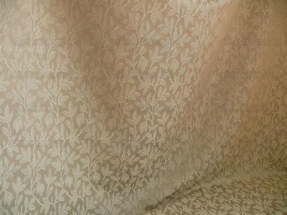 By yard Lee Jofa Gracefield Damask "LINEN" Taupe Grey Foliage Vine Art Nouveau from France MSRP 156/Y