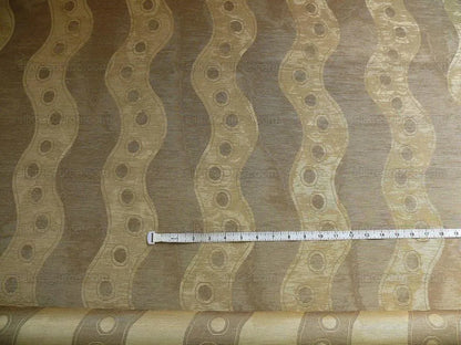 Lee Jofa Tivoli Moire River Curvy Stripe "taupe" Grey Silver