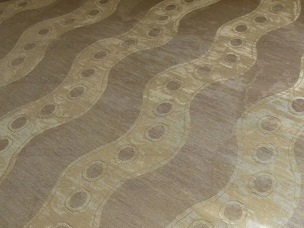 Lee Jofa Tivoli Moire River Curvy Stripe "taupe" Grey Silver