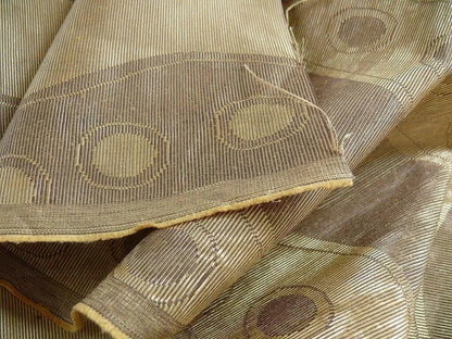 Lee Jofa Tivoli Moire River Curvy Stripe "taupe" Grey Silver