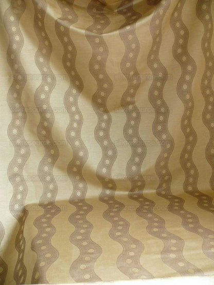 Lee Jofa Tivoli Moire River Curvy Stripe "taupe" Grey Silver