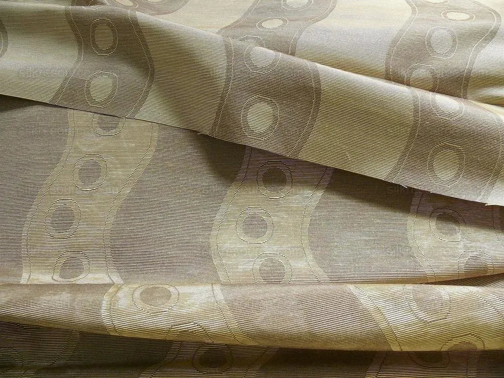 Lee Jofa Tivoli Moire River Curvy Stripe "taupe" Grey Silver