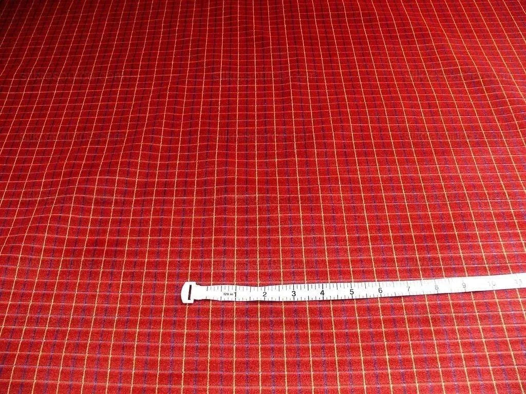 By Yd Lee Jofa Figaro Velvet Check Crimson Red Check Fr Italy
